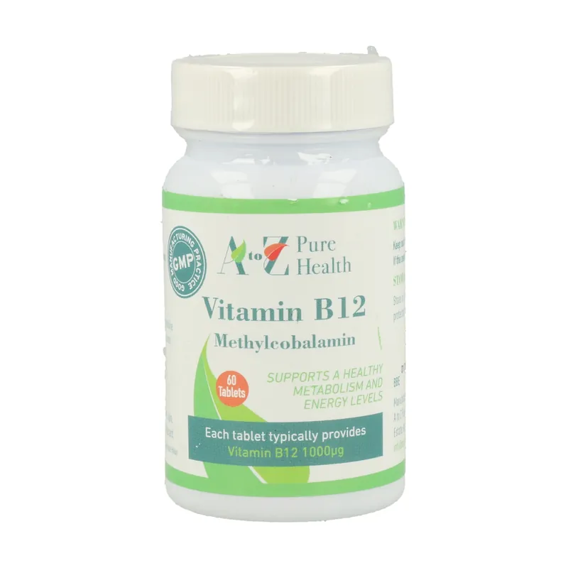 B12 vitamin 60 tablets A to Z Pure Health Hassle-Free Returns