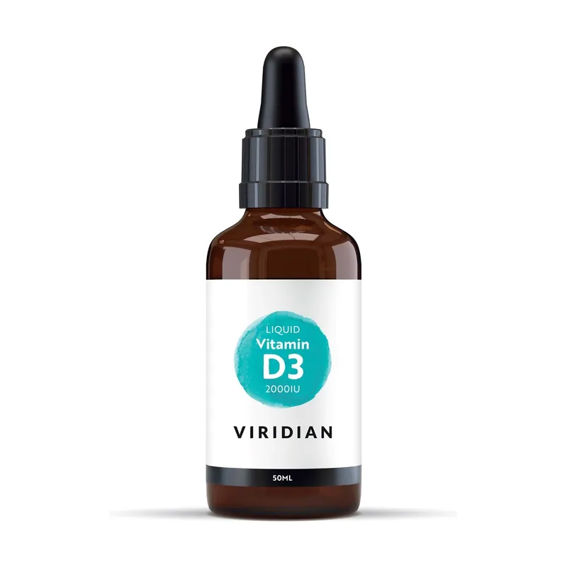 Reduced Price Vegan Liquid Vitamin D3 2000IU 50 ml Viridian