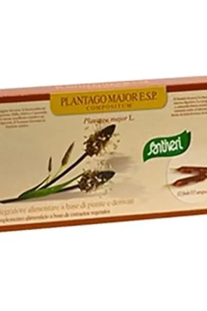 Same Day Shipping Plantago major 12 ampoules Santiveri