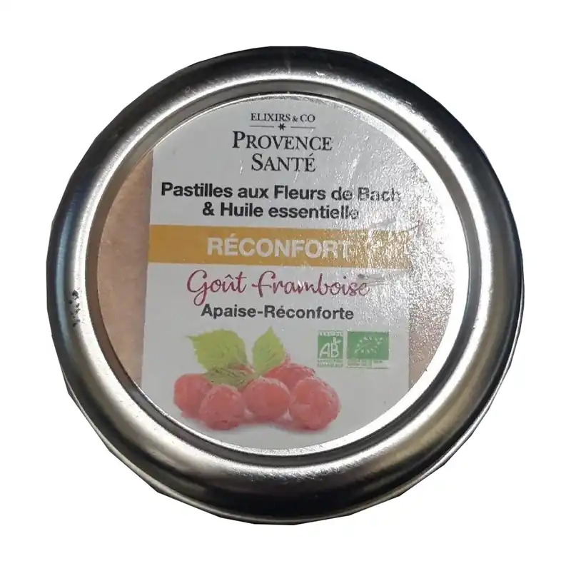 Authentic Bach flower lozenges and franbberry essential oil 45 g Provence Sante