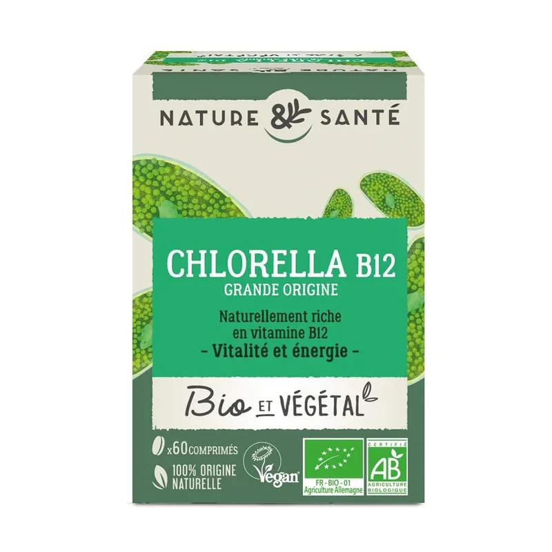 Chlorella + B12 BIO 60 tablets Nature et Sante Markdown