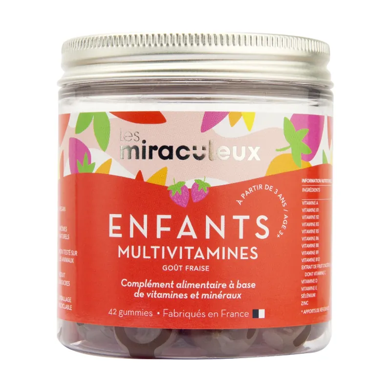 Strawberry Multivitamin Gummies for kids 42 Jelly beans Les Miraculeux Hot Picks