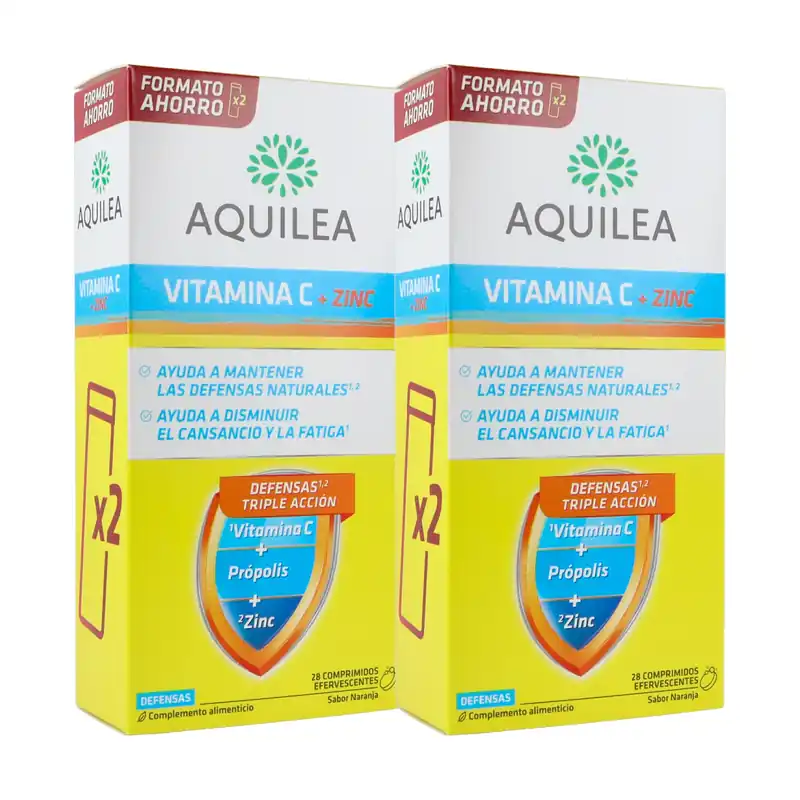 Aquilea Vitamin C + Zinc Pack 2x28 effervescent tablets Aquilea Get Yours