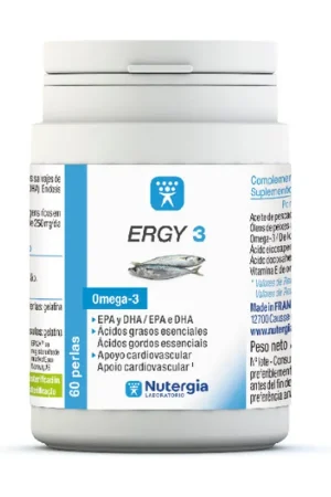 Deal Ergy 3 omega 3, DHA and EPA 60 softgels Nutergia
