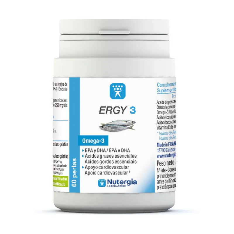 Deal Ergy 3 omega 3, DHA and EPA 60 softgels Nutergia