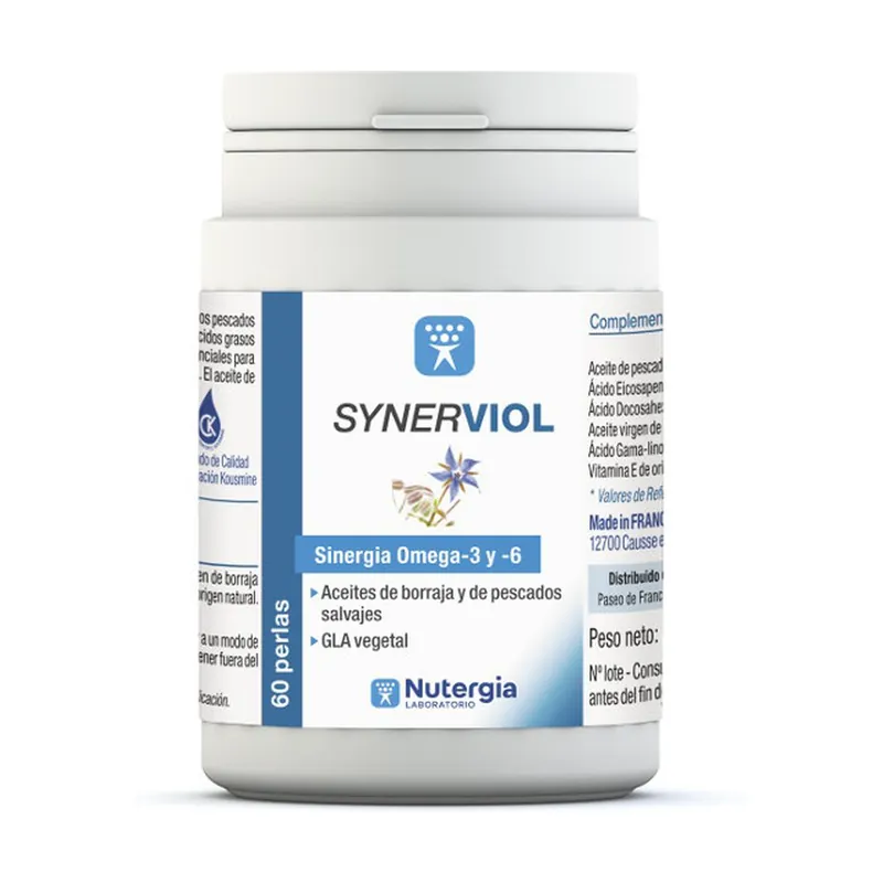 Synerviol synergy of omega 3 and 6 60 softgels Nutergia Direct From Factory