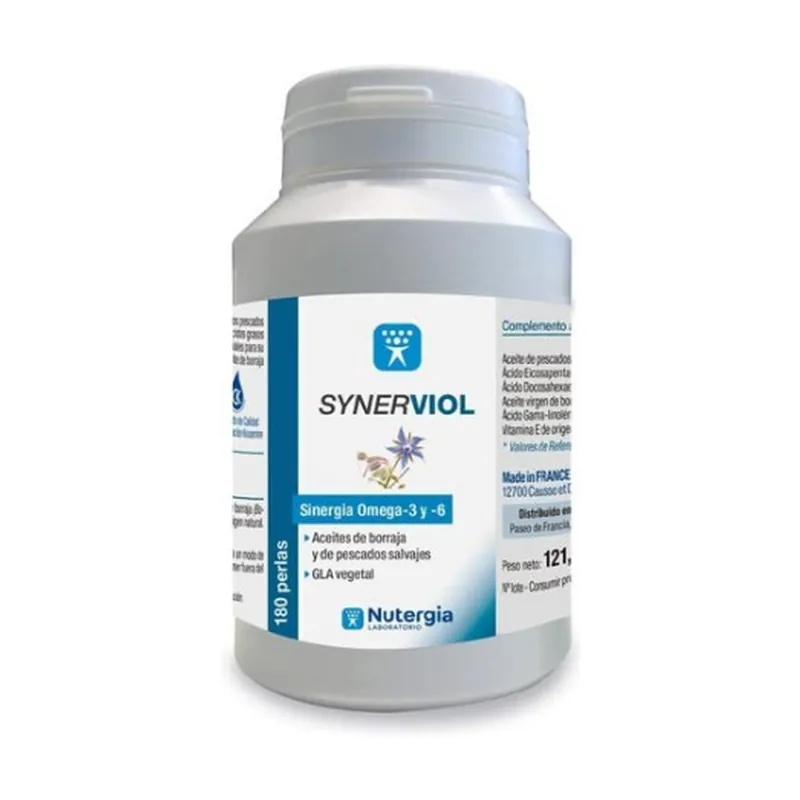 Synerviol synergy of omega 3 and 6 180 softgels Nutergia Fresh Stock