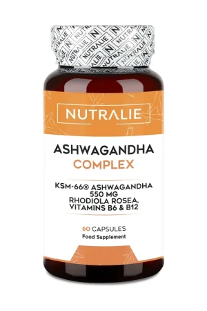 Ashwagandha+B6+B12 anxiety 60 capsules Nutralie Fan Favorite