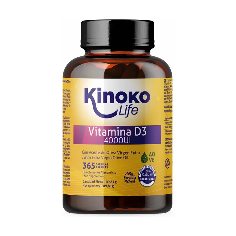 Special Discount Vitamin D3 4000IU 365 capsules Kinoko Life