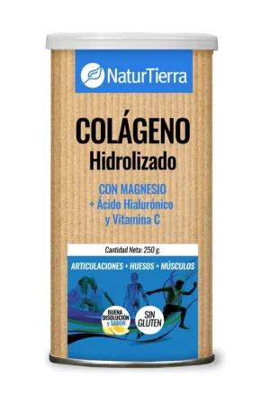Hydrolyzed collagen with magnesium + hyaluronic acid and vitamin c 250 g of powder Naturtierra Price Drop