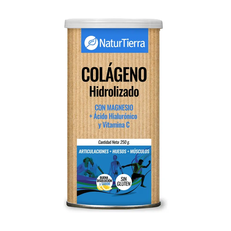 Hydrolyzed collagen with magnesium + hyaluronic acid and vitamin c 250 g of powder Naturtierra Price Drop
