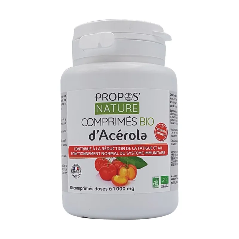 Organic acerola 30 tablets Propos Nature Premium