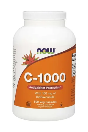 Vitamin C-1000 500 vegetable capsules NOW Foods Fresh Stock