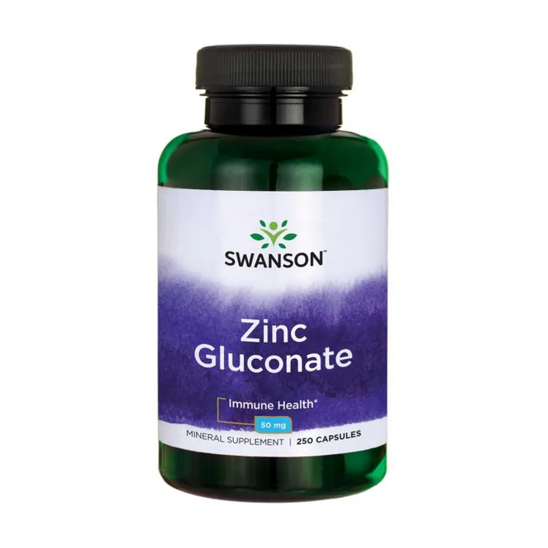 High Quality Swanson zinc gluconate 250 capsules of 50mg Swanson