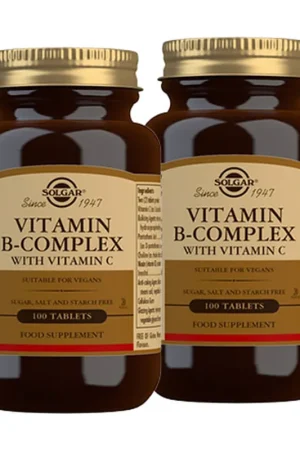 B Complex Pack with Vitamin C 2x100 tablets Solgar Brand New