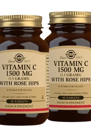 Clearance Pack Rose Hips Vitamin C with rose hips 1500 mg 2x90 1500mg (1500mg) tablets Solgar