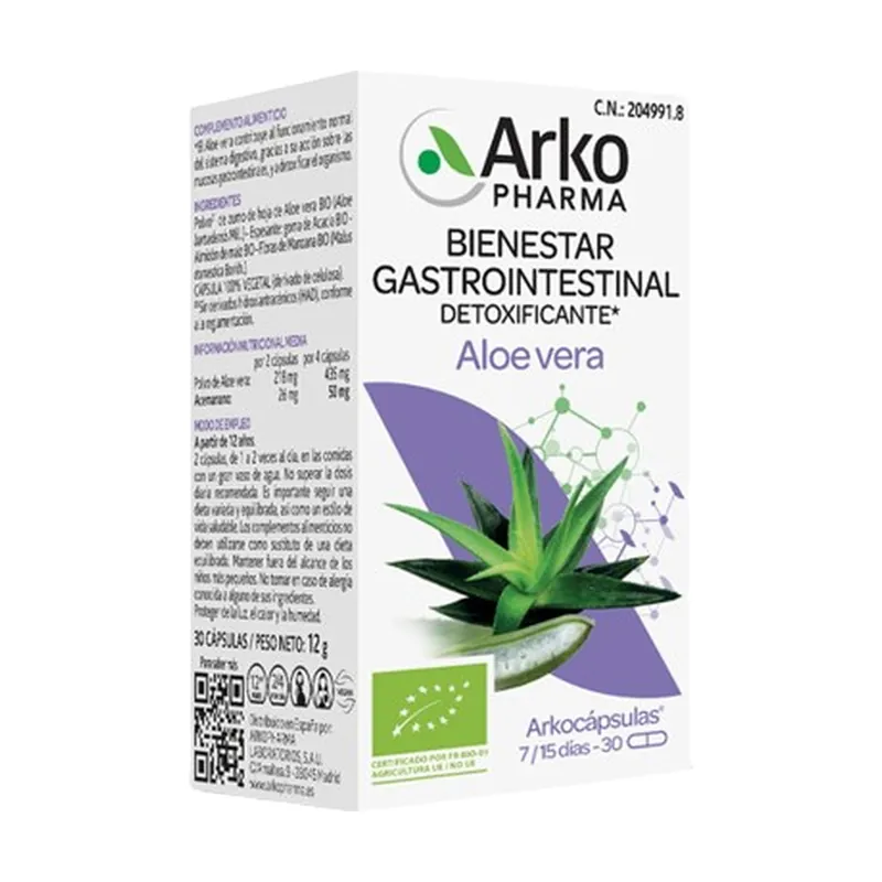Latest Arkocápsulas® Aloe Vera Bio 30 capsules Arkopharma