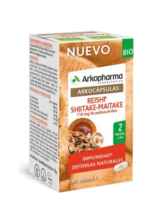 Time-Limited ARKOCAPS reishi shiitake-maitake bio 40 capsules Arkopharma