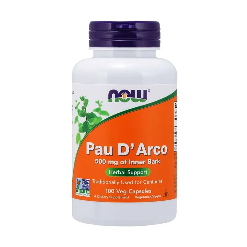 Price Cut Pau d‘arco 100 vegetable capsules of 500mg NOW Foods