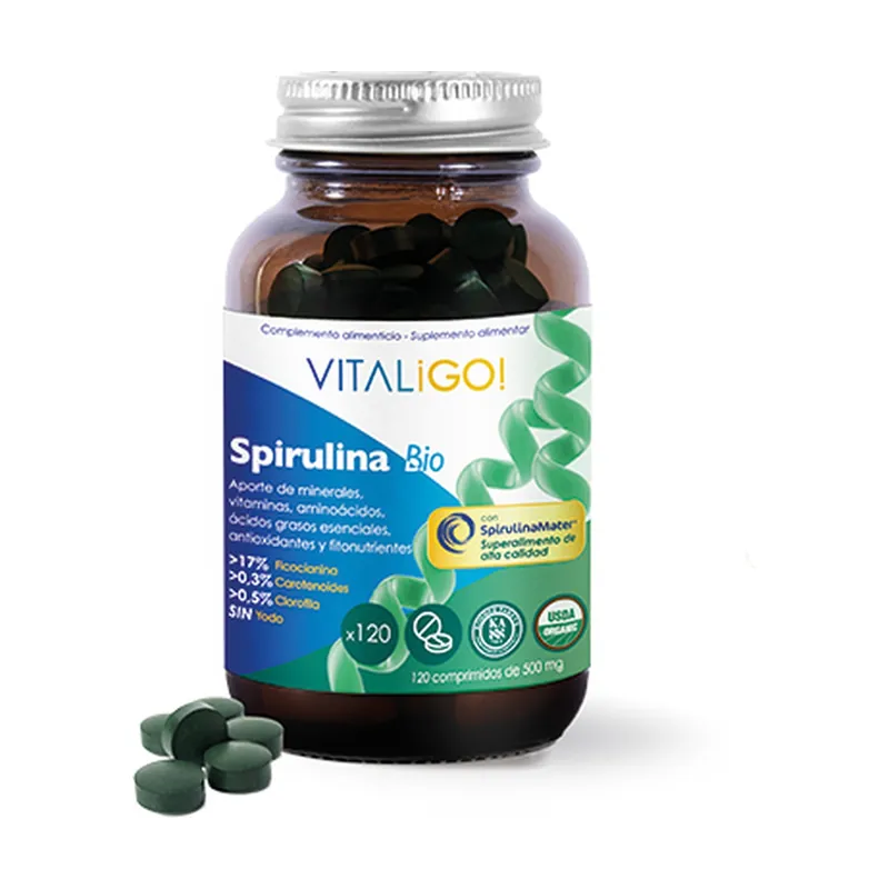 Organic spirulina 120 tablets of 500mg Herbora Authentic