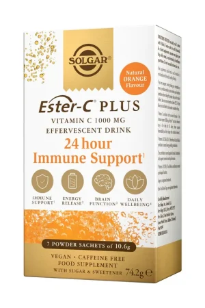 Vitamin C Ester-C plus effervescent 7 packets of 10.6g Solgar Order Now