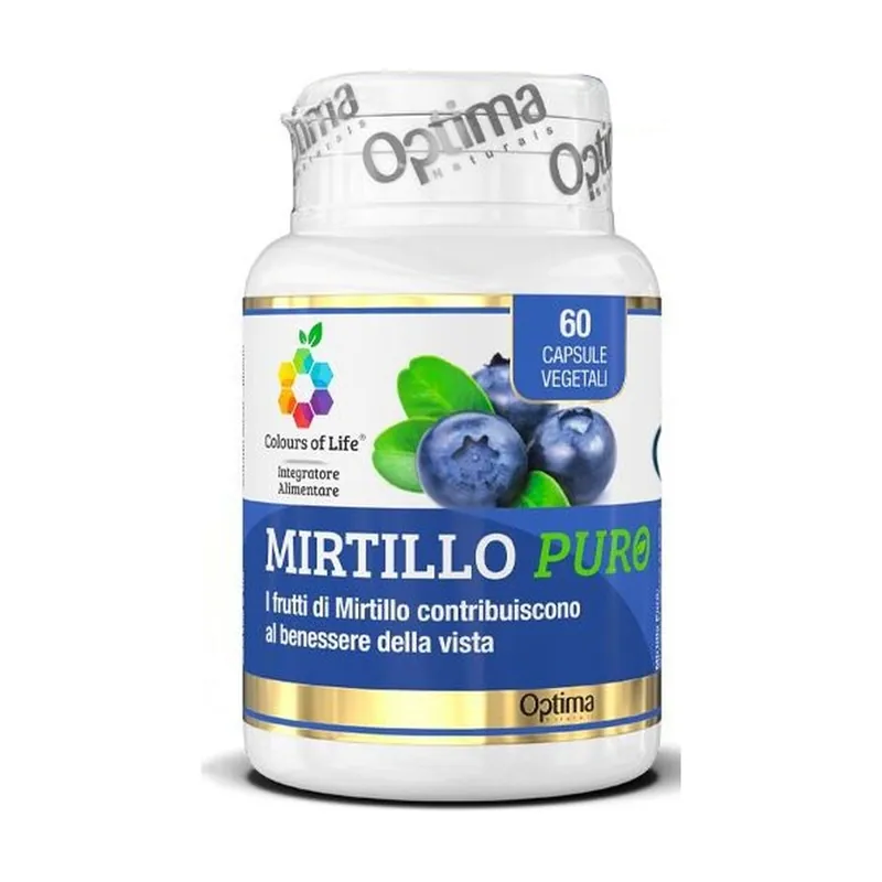 Pure Blueberry 60 vegetable capsules of 500mg Colours of life Crafted