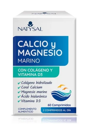 Calcium and marine magnesium 60 tablets Natysal Order Now