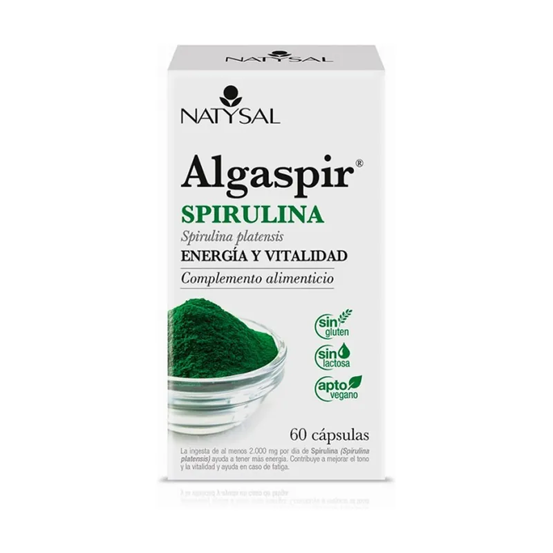 Algaspir (Spirulina) 60 capsules Natysal Fast Shipping