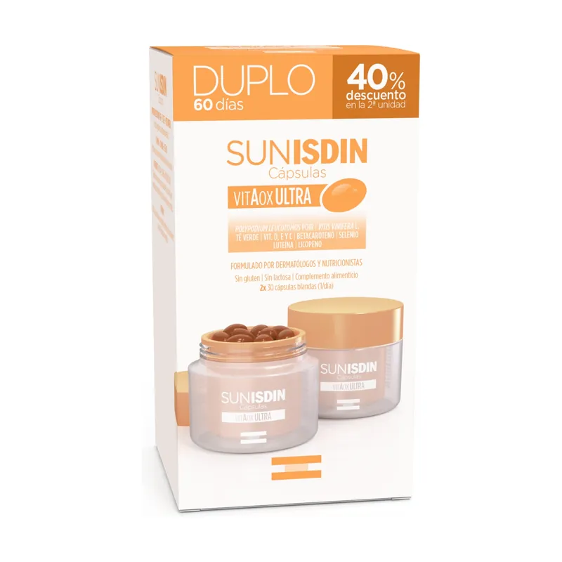 Authentic SunIsdin duplo pack 60 softgels Isdin