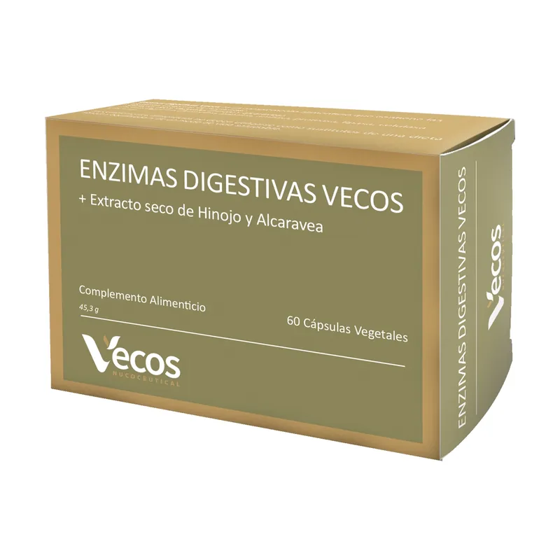 Digestive enzymes 60 vegetable capsules Vecos Flash Sale