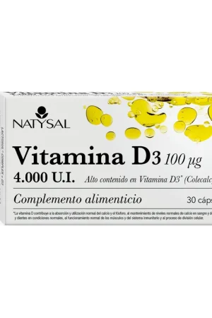 Vitamin D3 100µg (4000IU) 30 capsules Natysal Don't Miss Out