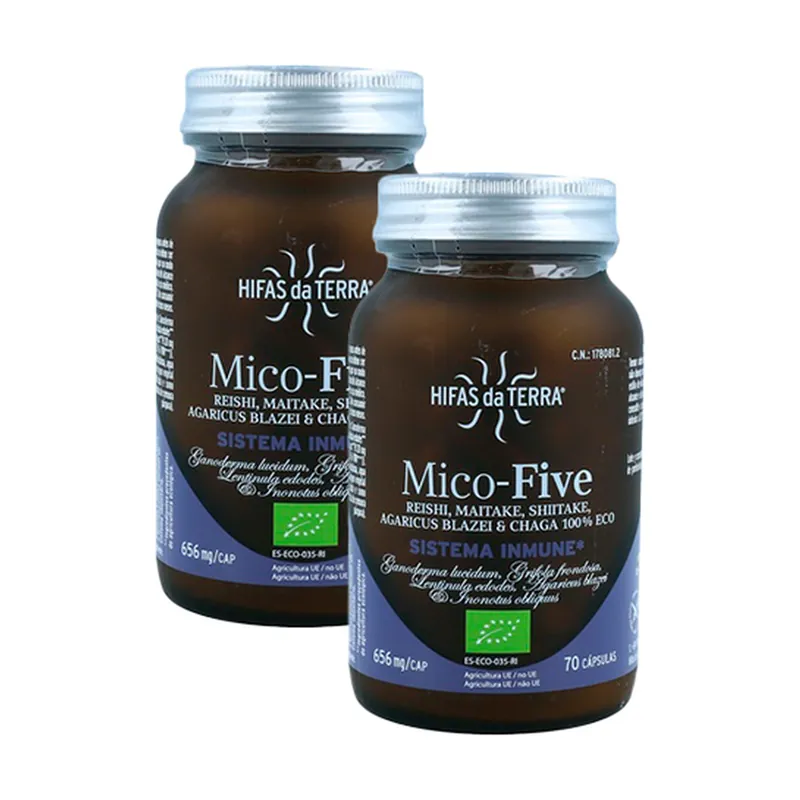 Micro-five pack 2 units of 70 capsules Hifas da Terra Authentic