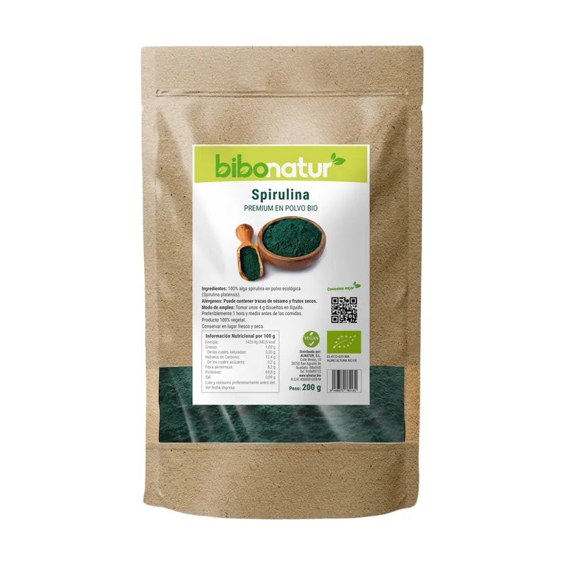 Premium Spirulina Powder Eco 150 g of powder Bibonatur Latest