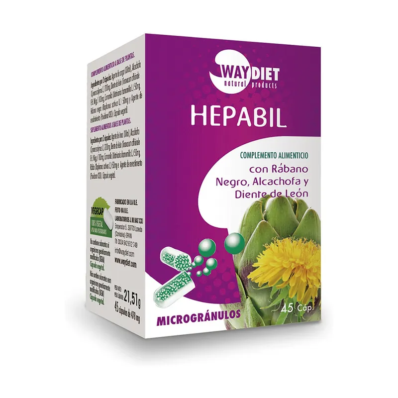 Price Cut Phytocomplex hepabil capsules 45 capsules of 478mg Waydiet