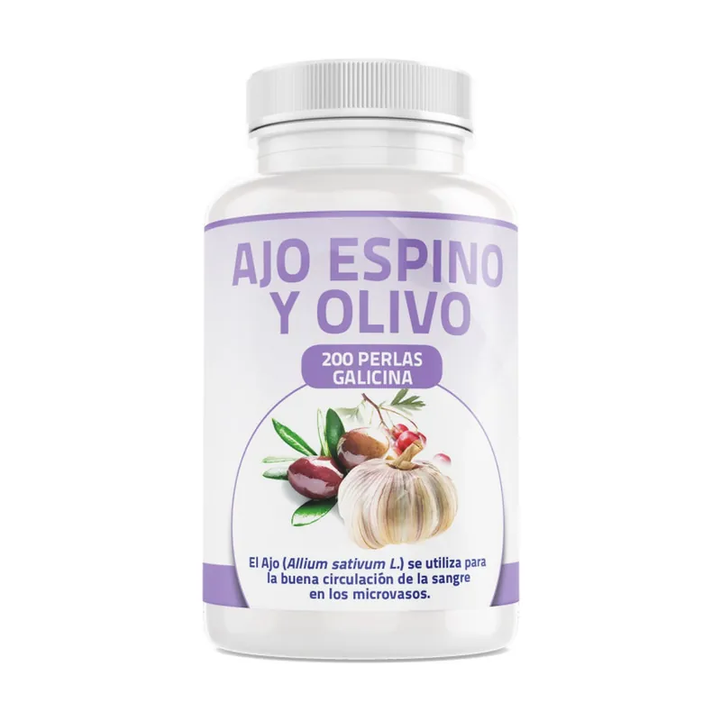 Garlic hawthorn olive tree galicina 200 softgels of 706.4mg BEQUISA Don't Miss Out