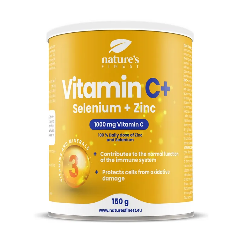 Super Sale Vitamin C+ with selenium and zinc powder 150 g of powder Nature‘s Finest