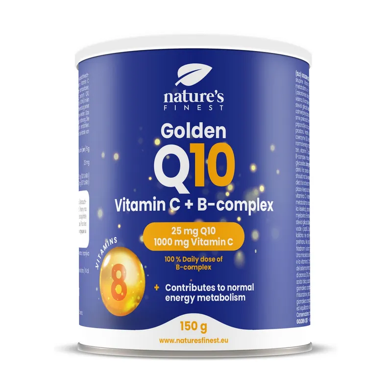 Top Rated Golden Q10 with vitamin C and B complex powder 150 g of powder Nature‘s Finest