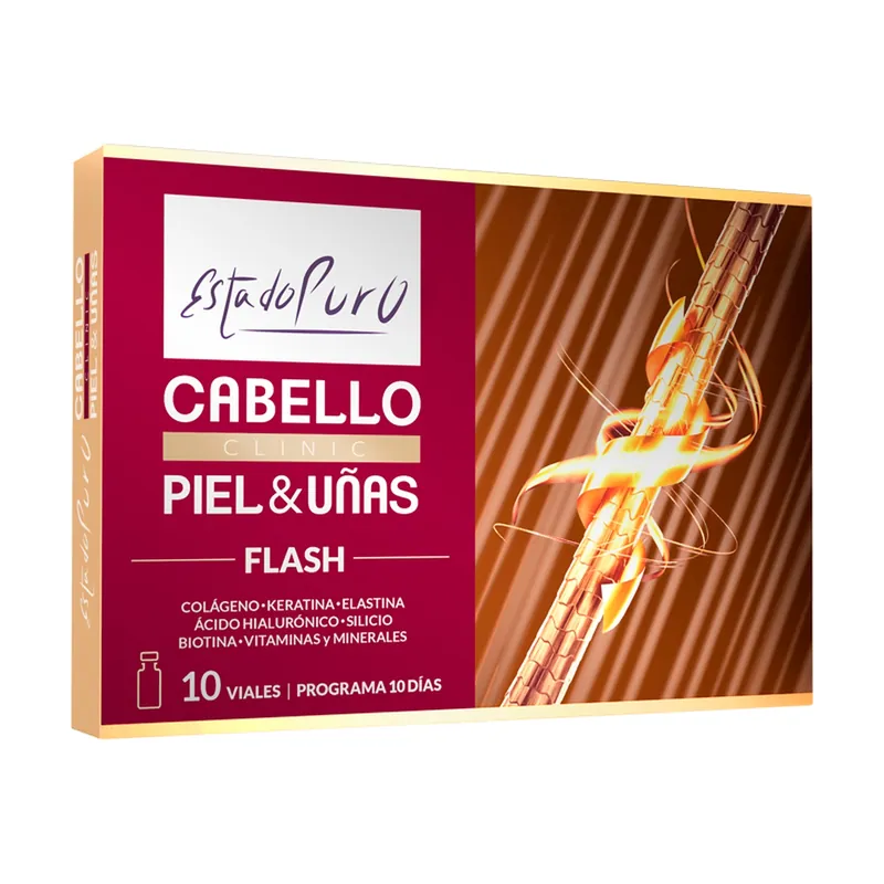 Big Sale Flash hair, skin and nails 10 vials of 10ml Estado Puro