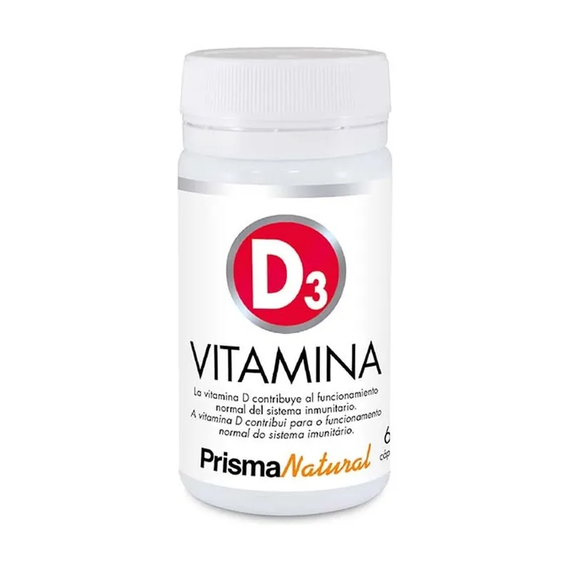 Popular Vitamin D3 immune system 60 capsules of 377mg Prisma Natural