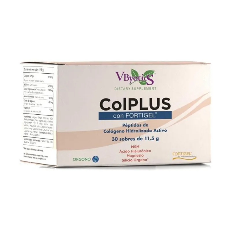Colplus with fortigel support muscles and bones 30 packets of 11.5g Vbyotics Fast Shipping