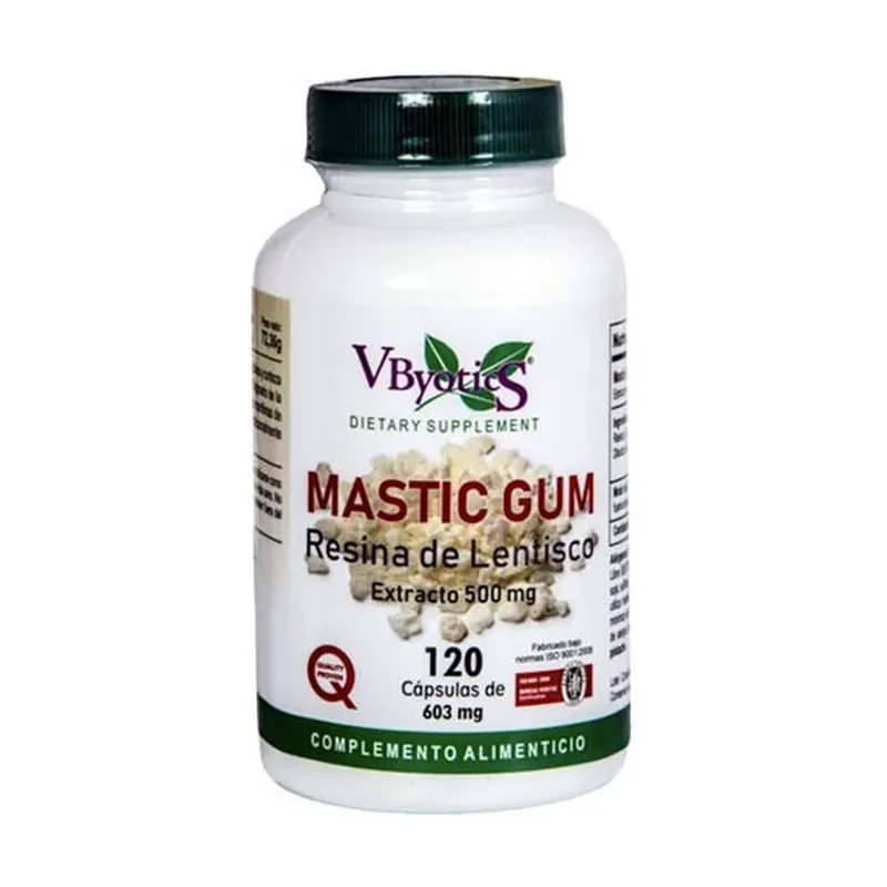 Mastic gum mastic resin 120 capsules of 603mg Vbyotics Hassle-Free Returns