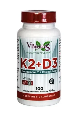 Buy Online Vitamin K2+D3 100 softgels of 700mg Vbyotics