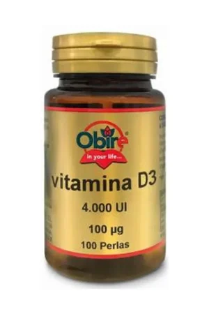 Reduced Price Vitamin D3 100mcg 100 softgels of 100μg Obire