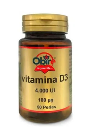 Vitamin D3 100mcg 50 softgels of 100μg Obire Latest