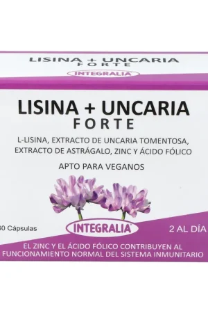 Lysine + uncaria forte 60 capsules Integralia Discount
