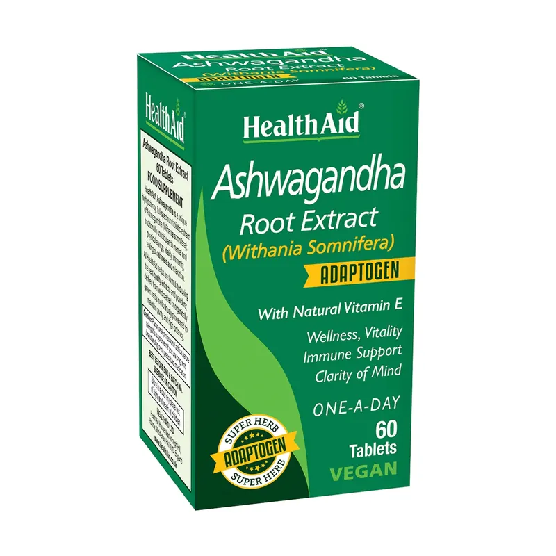 Ashwagandha root extract 60 tablets Health Aid Authentic