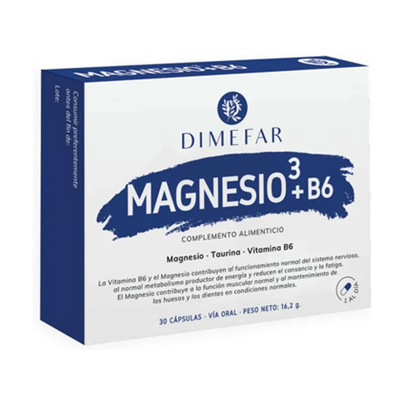 Magnesium3+B6 30 capsules Dimefar Trusted Brand