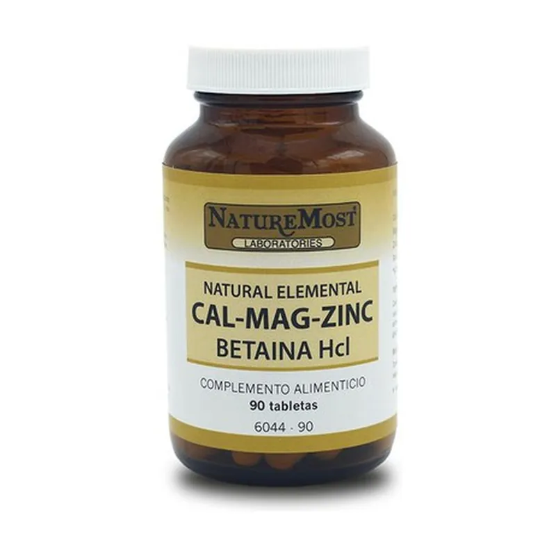 Cal mag zinc betaine hcl 90 tablets Naturemost Express Delivery