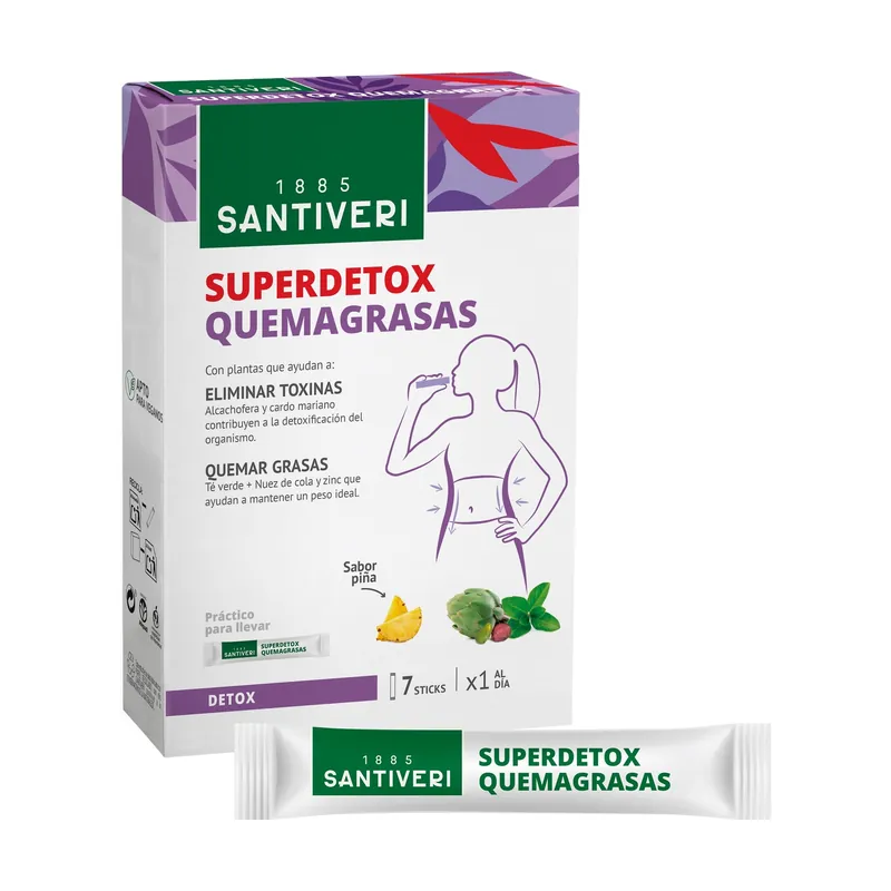 Fast Shipping fat burning super detox 7 sticks of 20ml Santiveri