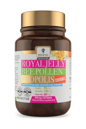Affordable royal jelly propolis bee pollen 60 chewable tablets of 500mg Bee&You